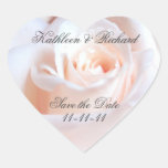 Romantic Rose Wedding Heart-shaped Labels Sticker