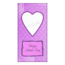 Romantic Valentine's heart design Photo Card Template