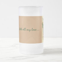 Romantic vintage frosted mug