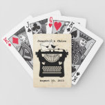 Romantic Vintage Typewriter Bicycle Poker Cards