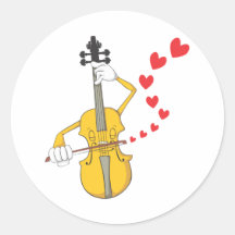 Romantic Violin Serenading Stickers