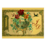 ROMANTİCA 3 MONOGRAM gold metallic paper Custom Invites