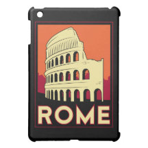 rome art deco retro travel poster iPad mini case