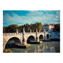 Rome bridge custom invitations