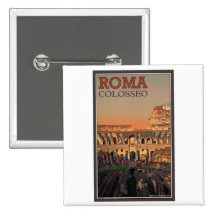 Rome - Colosseum and the Moon Pinback Buttons