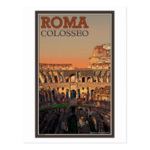 Rome - Colosseum and the Moon Post Card