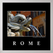 Rome Fountain Square Poster