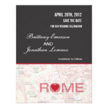 Rome Italy Save the Date Announcement