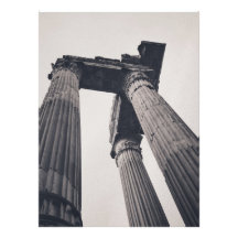 Rome pillars personalized invitation