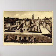 Rome, Temple in the Roman Forum Print