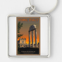 Rome - Temple Ruins in Forum Romanum Key Chain