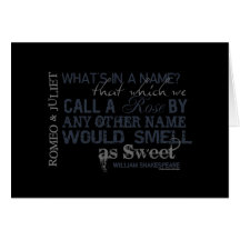Romeo & Juliet Name Quote Greeting Cards