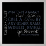 Romeo & Juliet Name Quote Posters