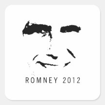 Romney 2012 Face Sticker