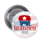 Romney 2012, Single Star Elephant Graphic Button