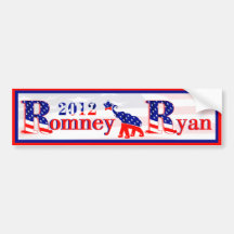 Romney and Ryan 2012 Bumper Sticker - New Version