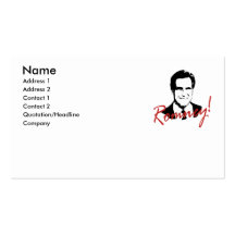 Romney Autographed Picture Business Card Template
