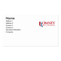 Romney - Believe in Mormonism Business Card Template