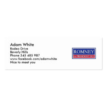 Romney for President 2012 Business Card Templates