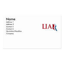 Romney is a Liar Business Card