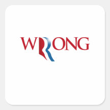 Romney is Wrong Square Sticker
