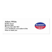 Romney President 2012 Business Card
