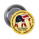 Romney Ryan 2012 GOP Convention Pinback Button