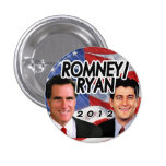 Romney Ryan 2012 Patriotic Photo Republican Button