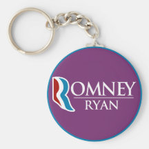 Romney Ryan Round (Purple) Key Chain