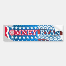 Romney Ryan Stars Bumper Sticker