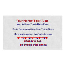 Romney's Dog Business Card Templates