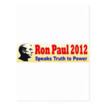 Ron Paul 2012 Speaks Truth to Power Post Cards