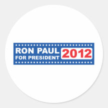 Ron Paul for President 2012 Round Sticker