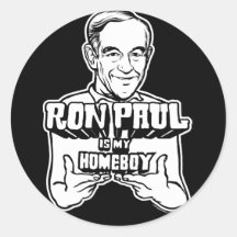 Ron Paul Is My Homeboy Stickers