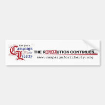 Ron Paul's Campaign for Liberty The Revolution Bumper Stickers