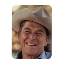 Ronald Reagan Cowboy Retro 80s Flex Magnet