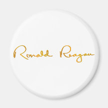 Ronald Reagan Gold Signature Refrigerator Magnets