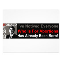 Ronald Reagan on Abortion Personalized Invite