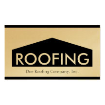 Roofer/Roofing Company Golden Business Card