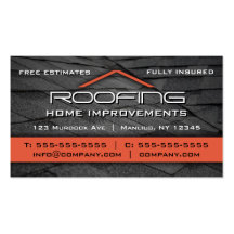 Roofing Professional Business Card Orange