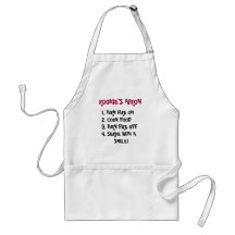 ROOKIE'S APRON with cooking instructions - apron