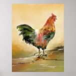 Rooster Digital Painting Posters