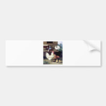 Rooster Hen Chicken Doves Bumper Sticker