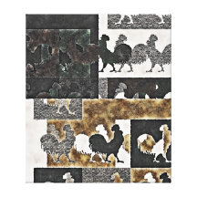 ROOSTER VINTAGE #2 - Wrapped Canvas Gallery Wrap Canvas