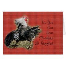 Rooster with bad attitude card- for any occasion