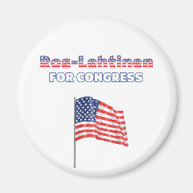 Ros-Lehtinen for Congress Patriotic American Flag Fridge Magnets