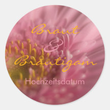 Rosa Gerbera • Save the Date Sticker