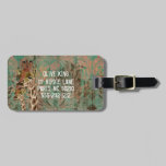 Rosa Giraffes Damask  Luggage Tag luggage tags