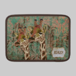 Rosa Giraffes Damask  Personalized  Macbook Sleeve ipad sleeves