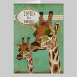 Rosa Giraffes Hero Father's Day Card cards